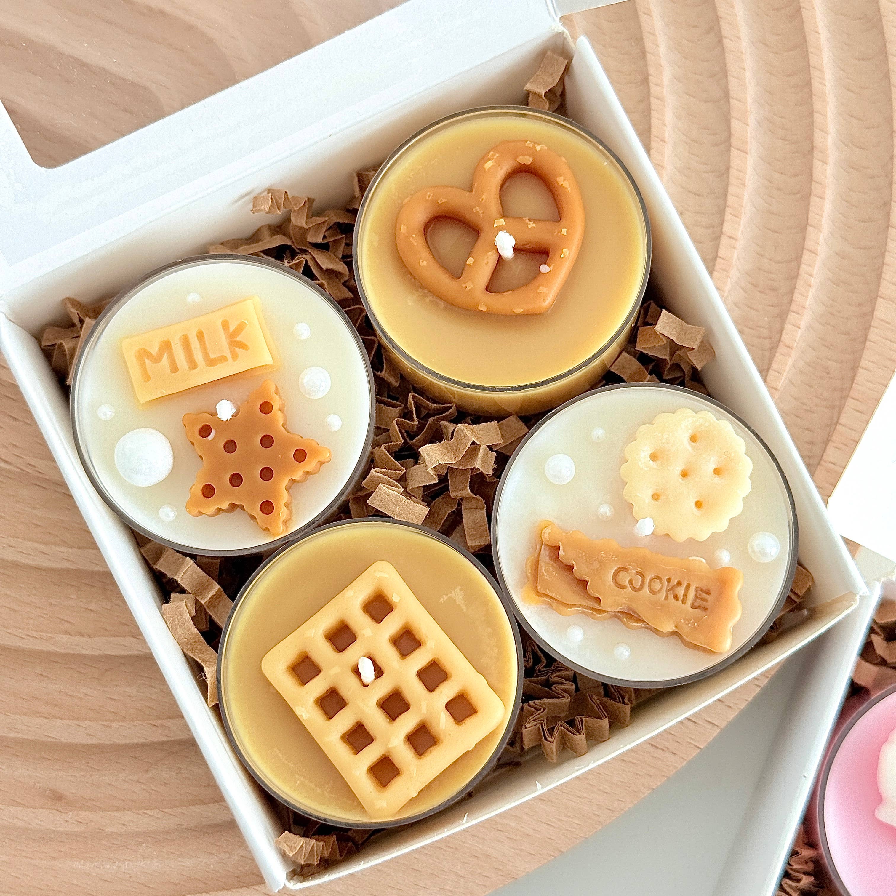 Cookie Tealight Candle Set | Holiday Tealight Candle Gift