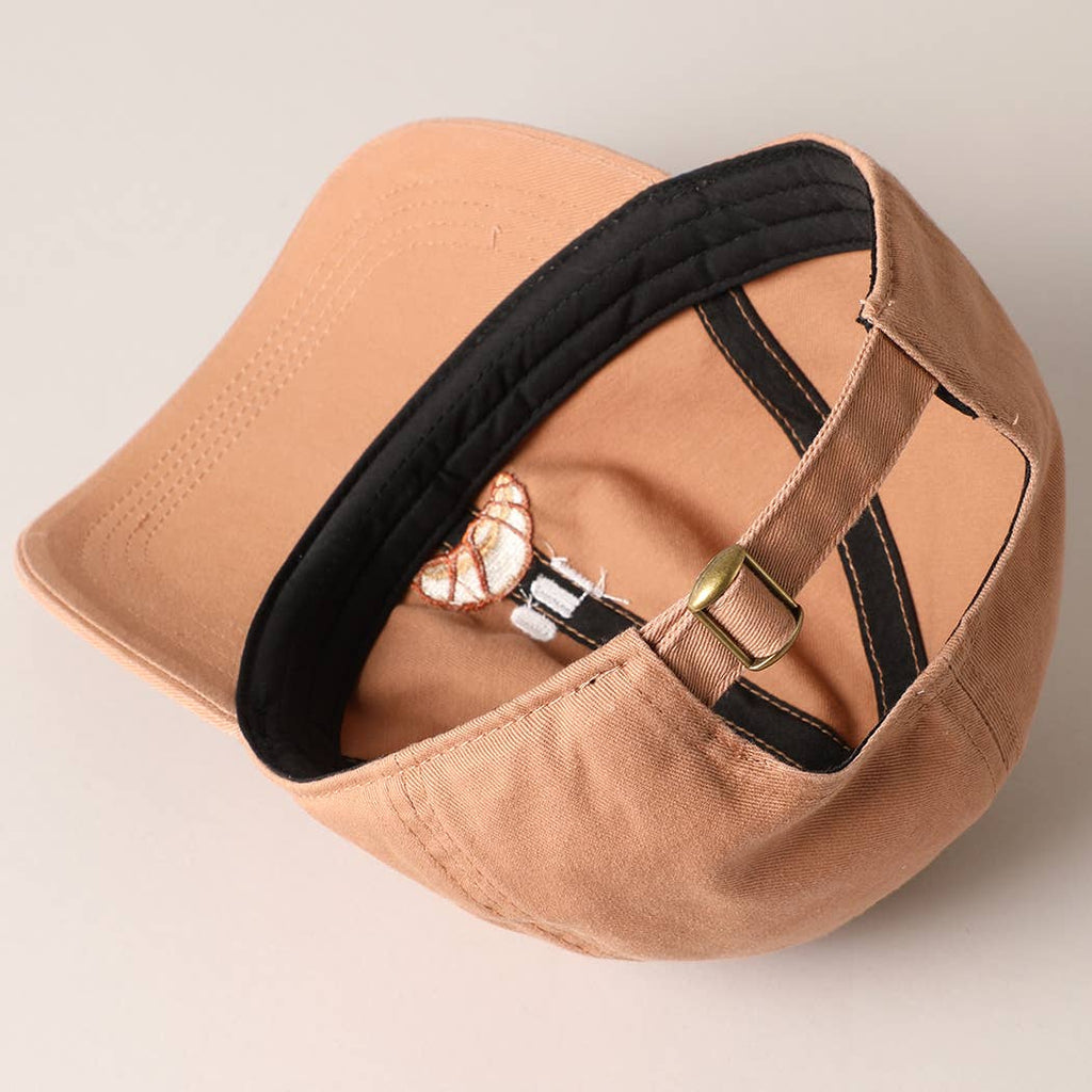 OUI Croissant Embroidered Baseball Cap
