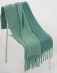 Women Warm Two-Color Mohair Scarf