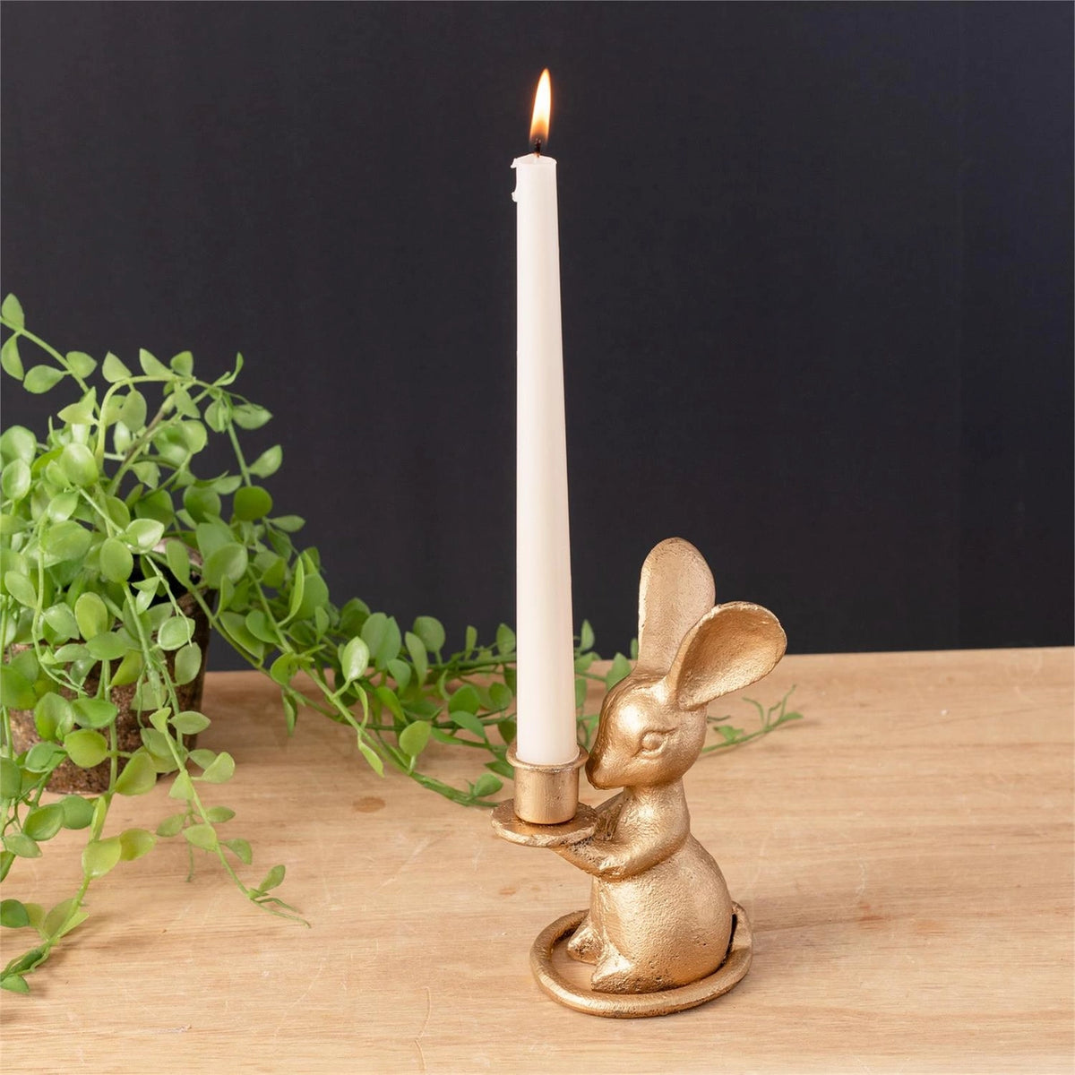 Gold Mouse Candle Holder