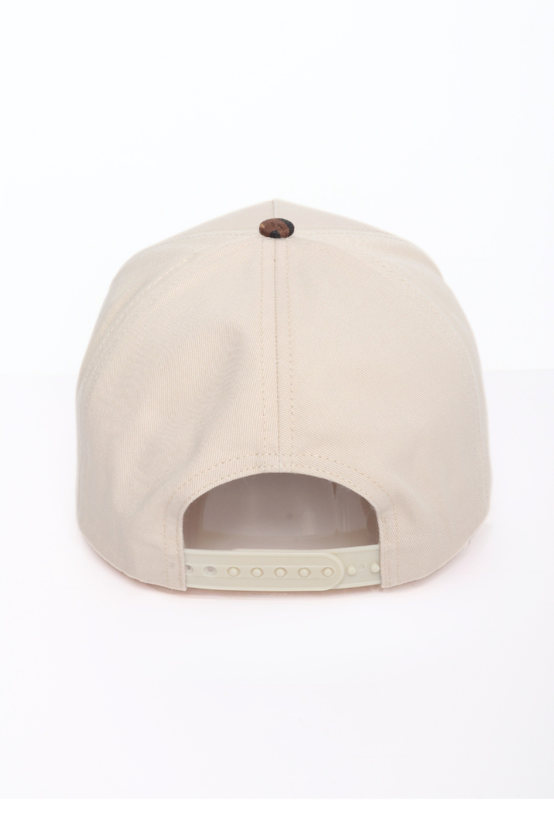 CAT MOM embroidered Camo Leopard Printed Brim 5 Panel Cap
