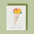 Fries Over Flowers Greeting Card