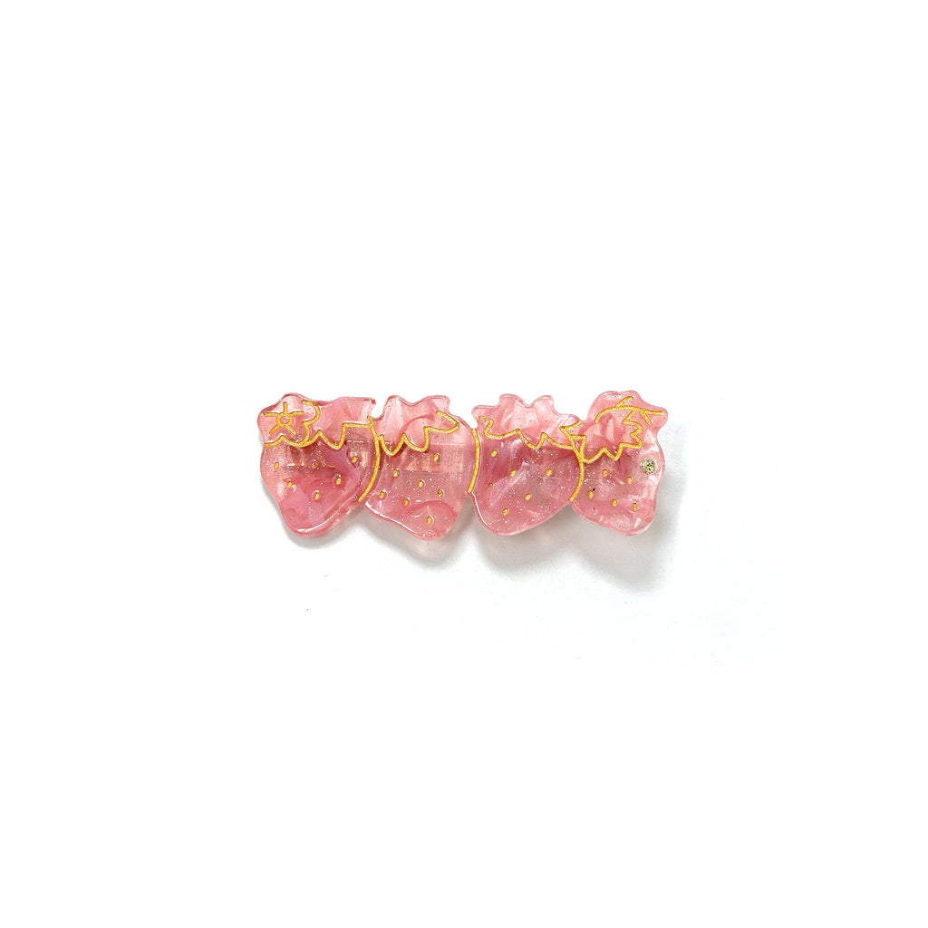 Strawberry Hair Clip Set – Pink and Red