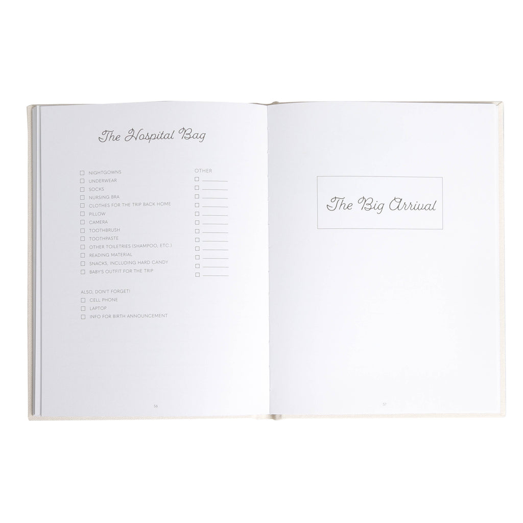 Linen Pregnancy Journal, Baby Shower Gifts, New Mom Gift