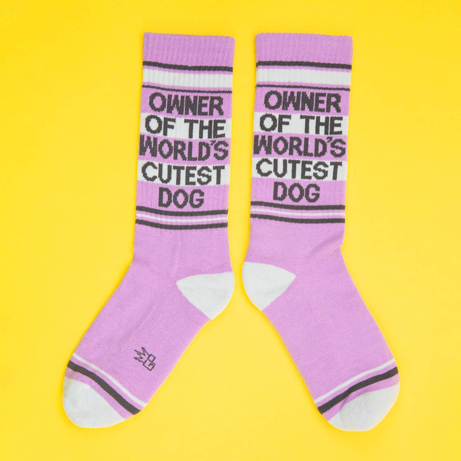 Owner of the World's Cutest Dog Gym Crew Socks