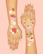 Strawberry Party Temporary Tattoos | Strawberry Birthday
