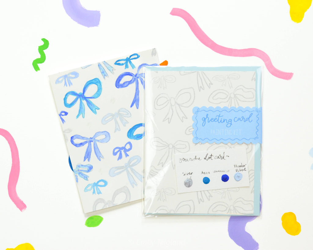 Greeting Card Painting Kit - Bows