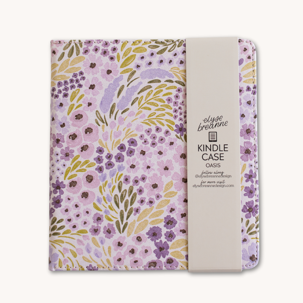 Lilac Floral Kindle Case