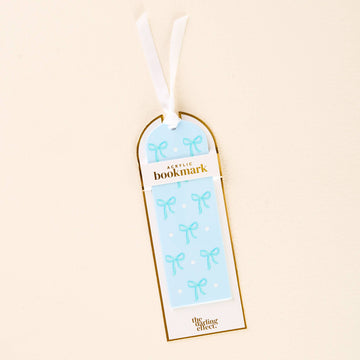 Acrylic Bookmark-Bows Blue