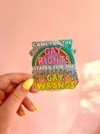 Gay Wrongs Glitter Sticker