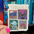 Terrasan Stamps Throne of Glass Holographic Sticker