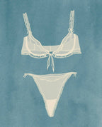 Getting Ready: White and Blue Fine Art Print