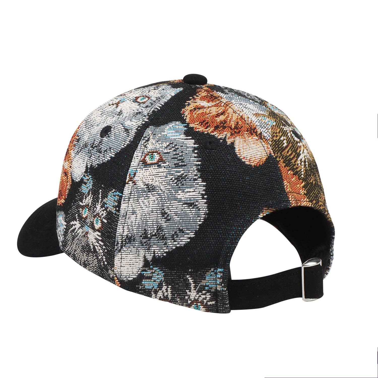 Jacquard Cat Tapestry Baseball Cap | Vintage Style Adjustable Hat for Cat Lovers | HatPhile