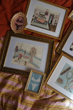 Getting Ready: White and Blue Fine Art Print
