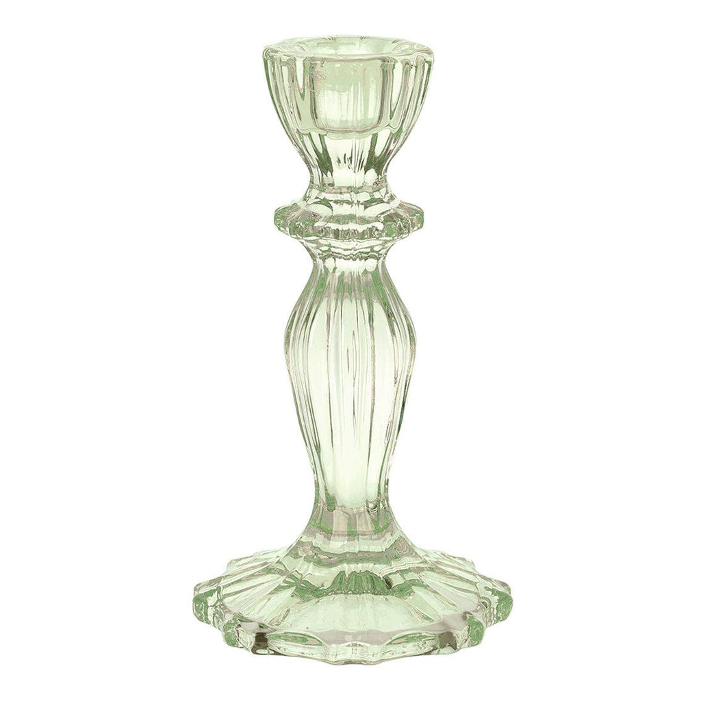 Green Glass Candle Holder | Home Decor |