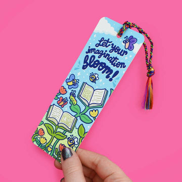 Let Your Imagination Bloom Reader Gift Bookmark with Tassel