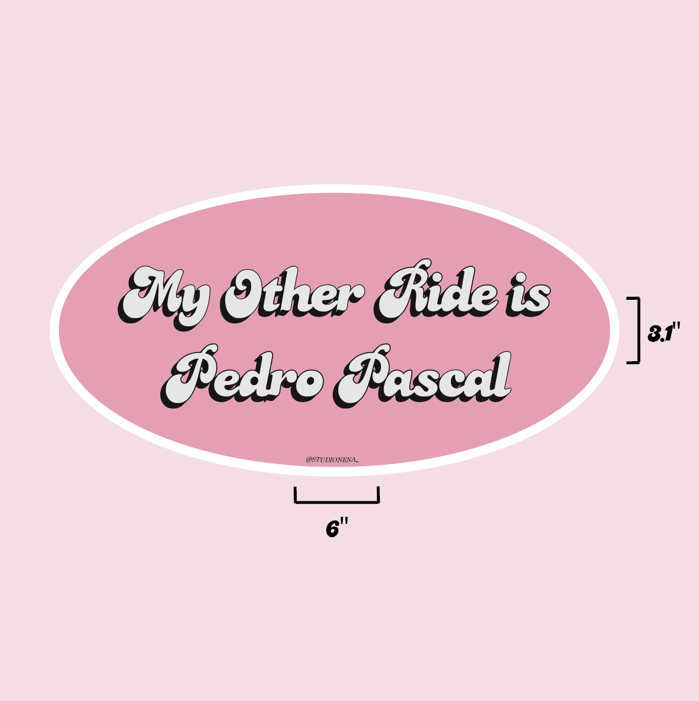 My Other Ride Is Pedro Pascal Car Bike Bumper Sticker Decal