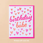 Birthday Babe Letterpress Greeting Card