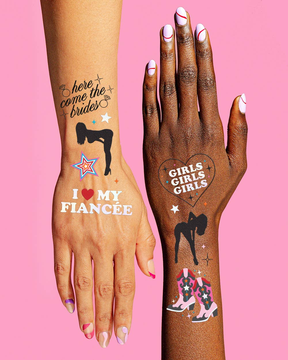 Bride Pride Temporary Tattoos | iridescent, bridal, bach