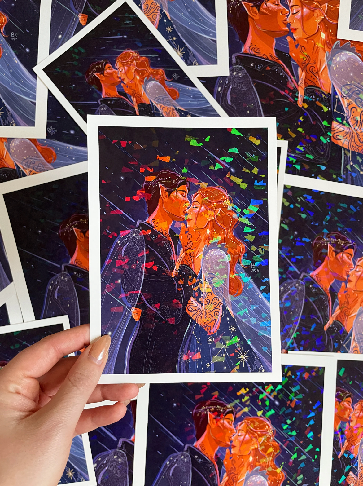 Feyre & Rhysand Holographic print