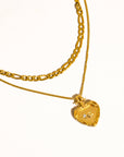 Landy 18K Non-Tarnish Layered Heart Chain Necklace
