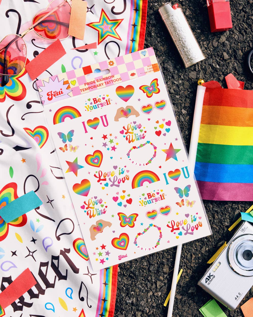 Pride Rainbow Tattoos | LGBTQ, festival, party favors