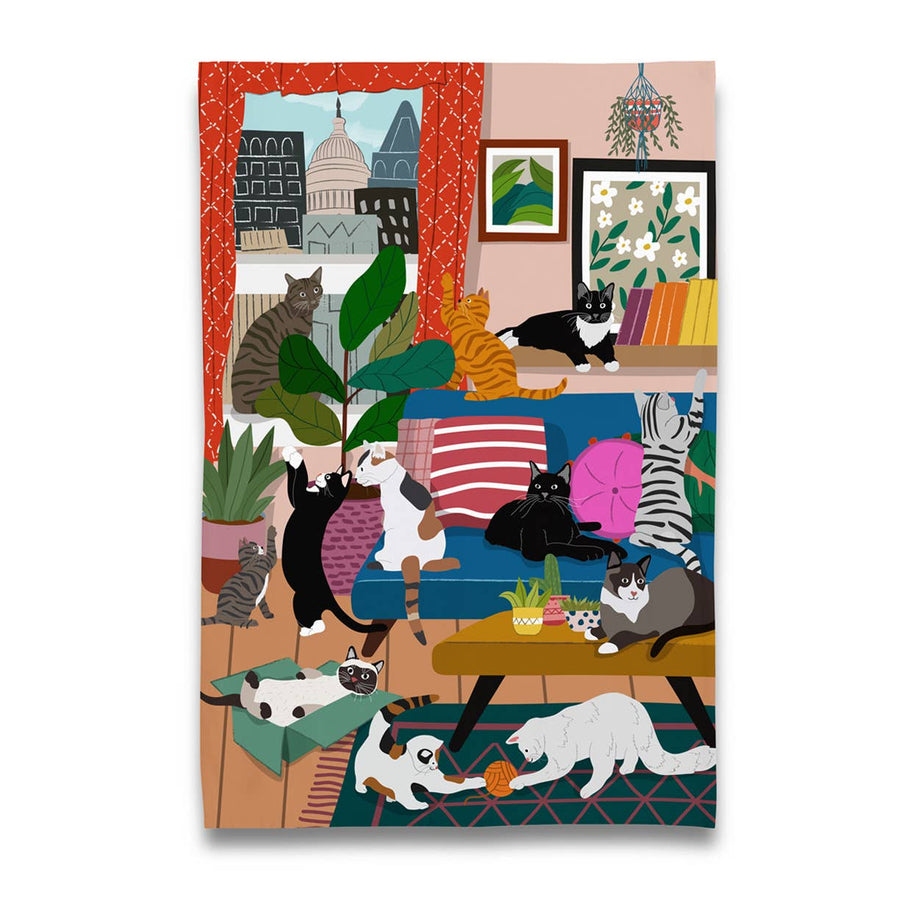 House of Kitty Cats Tea Towel