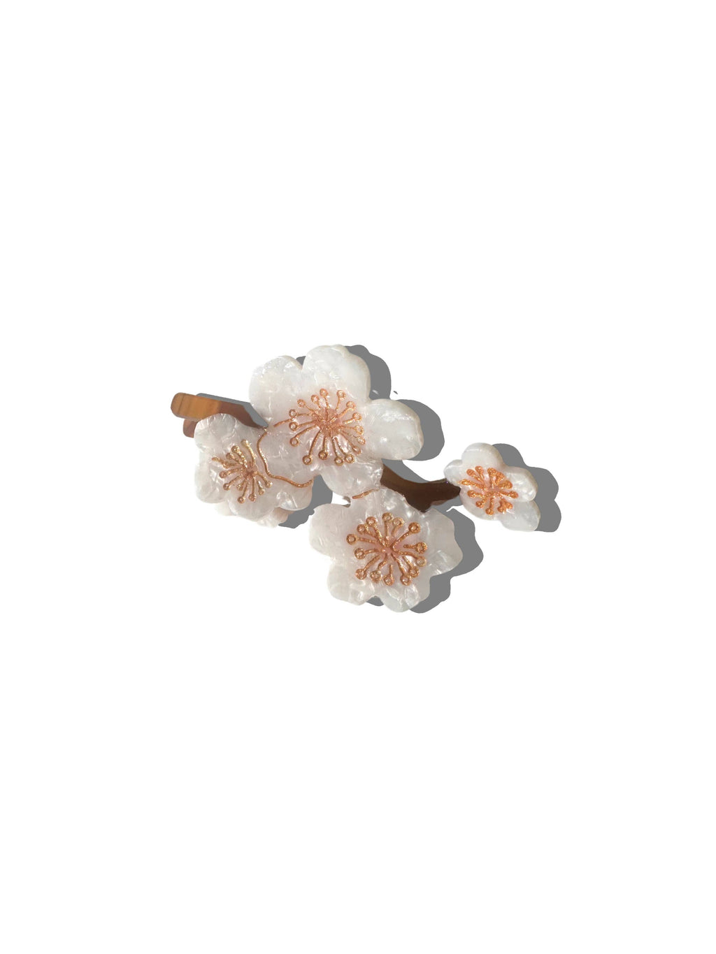 Hand-painted Cherry Blossoms Flower Claw Hair Clip