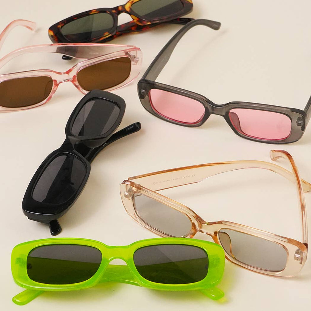 Rectangle Acetate Fashion Assorted Sunglasses