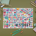 H Street Map Art Print