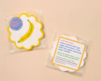 Letterpress Reusable Vellum Coasters—Fruit: Banana (Summer)