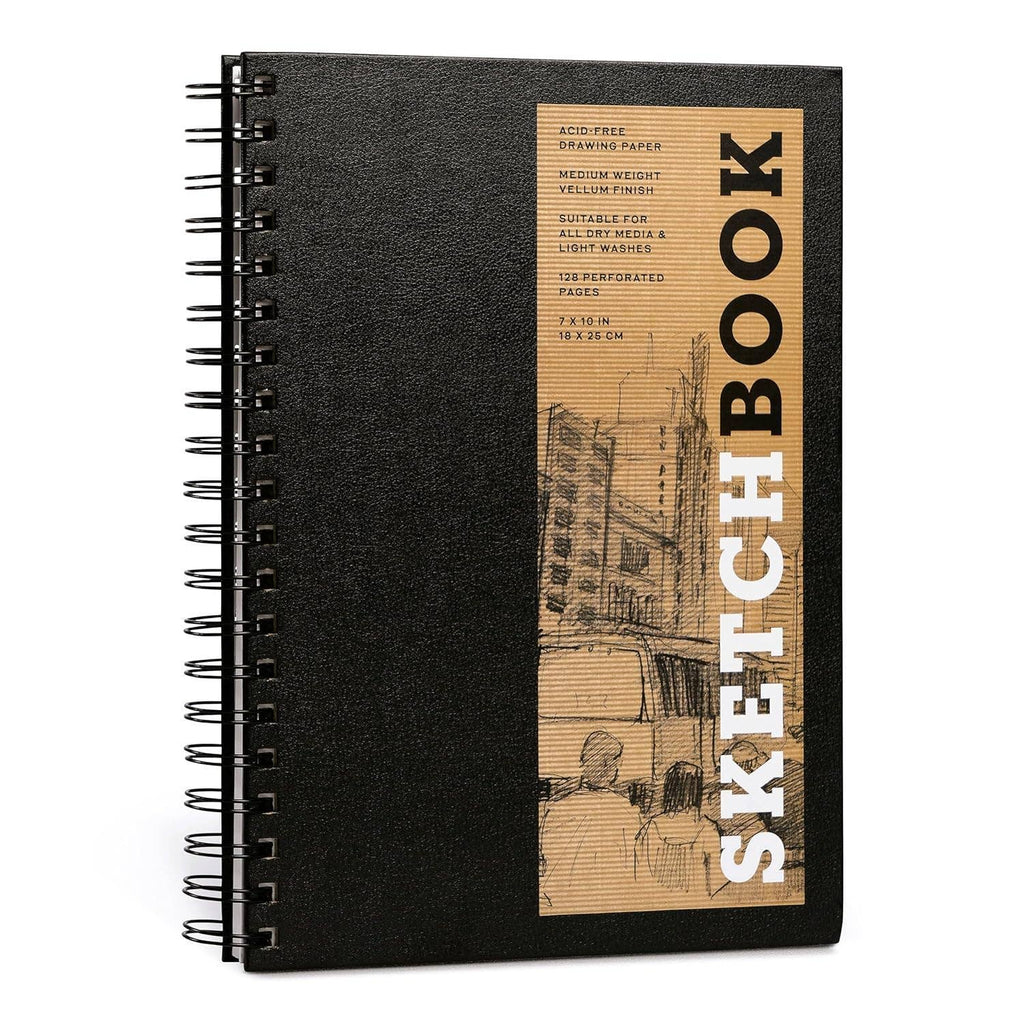 Medium Sketchbook Spiral Hardcover - Black