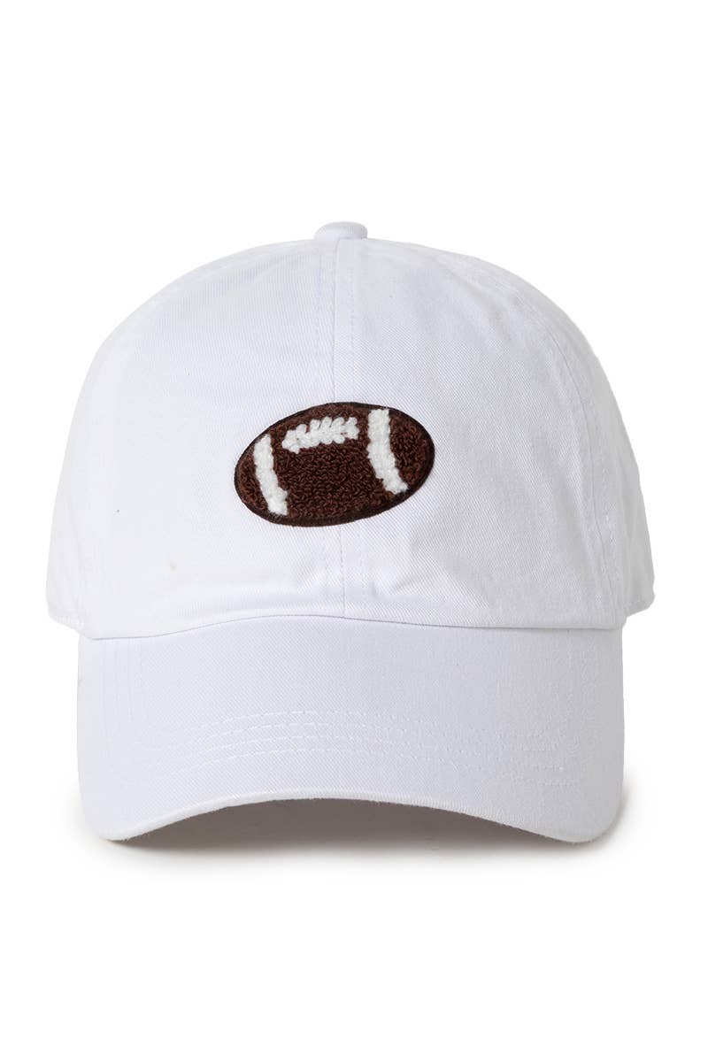 GAME DAY Chenille Football Patch Washed baseball cap