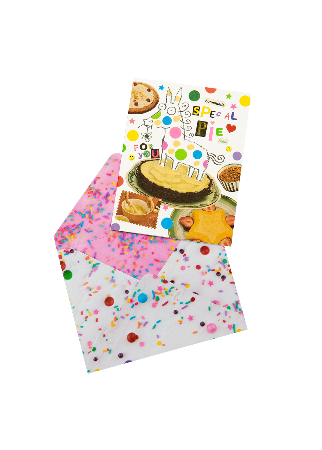Homemade special pie bake card