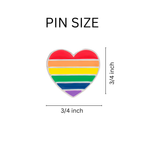 Rainbow Heart Shaped Pins