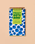 Blueberries Letterpress Spiral Pocket Size Notebook