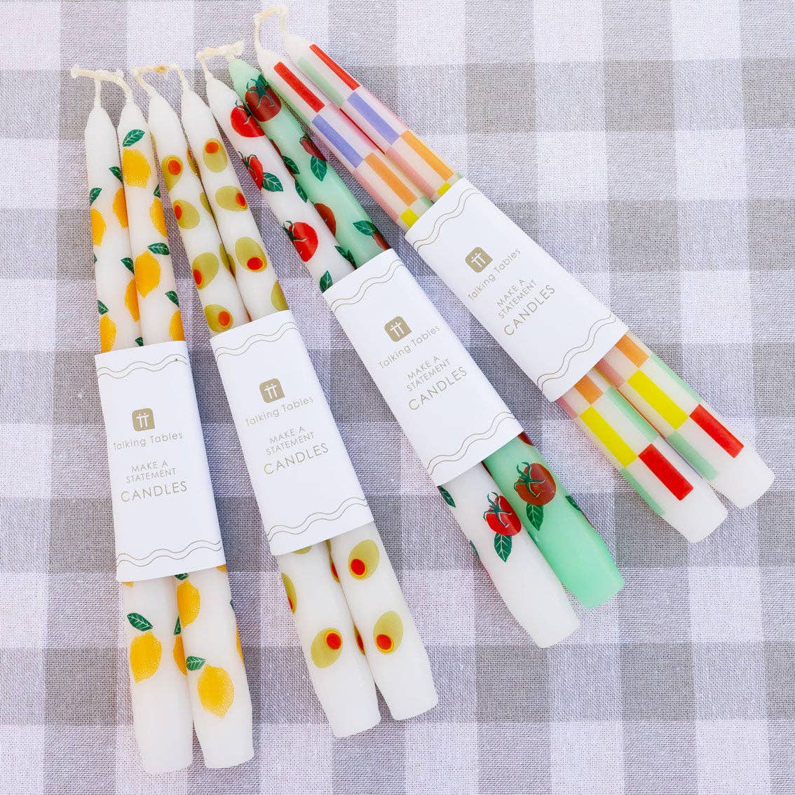 Olive Taper Dinner Candles