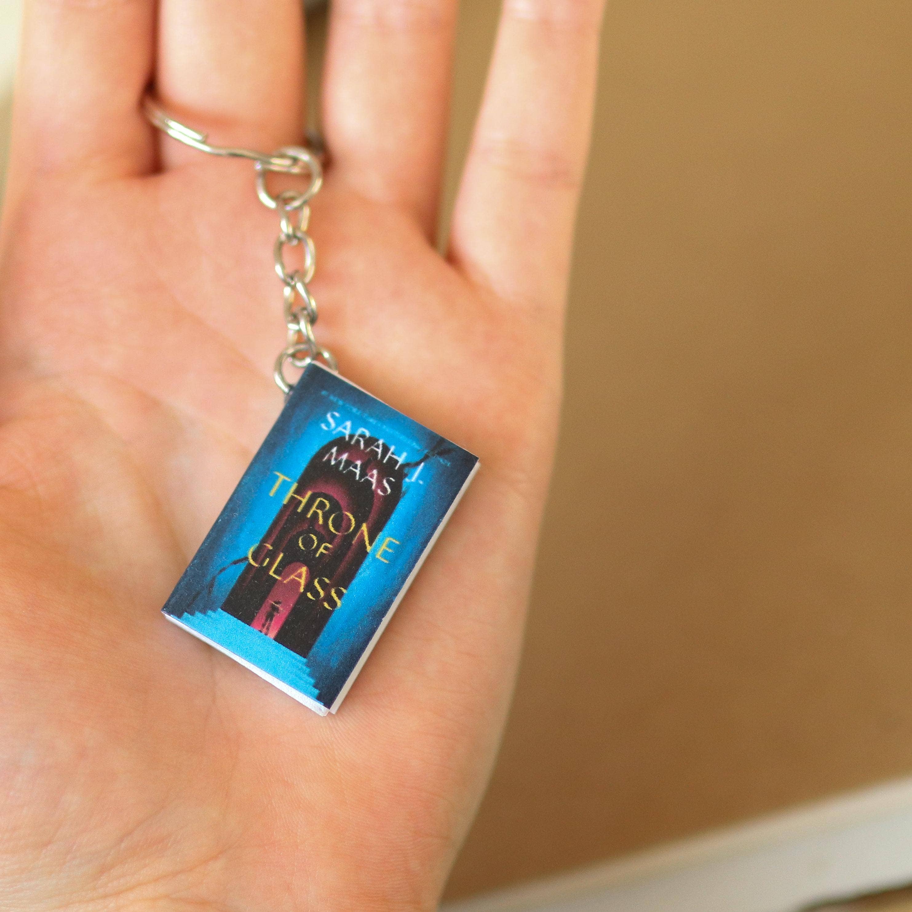 Handmade Mini Throne Of Glass Book Keychain