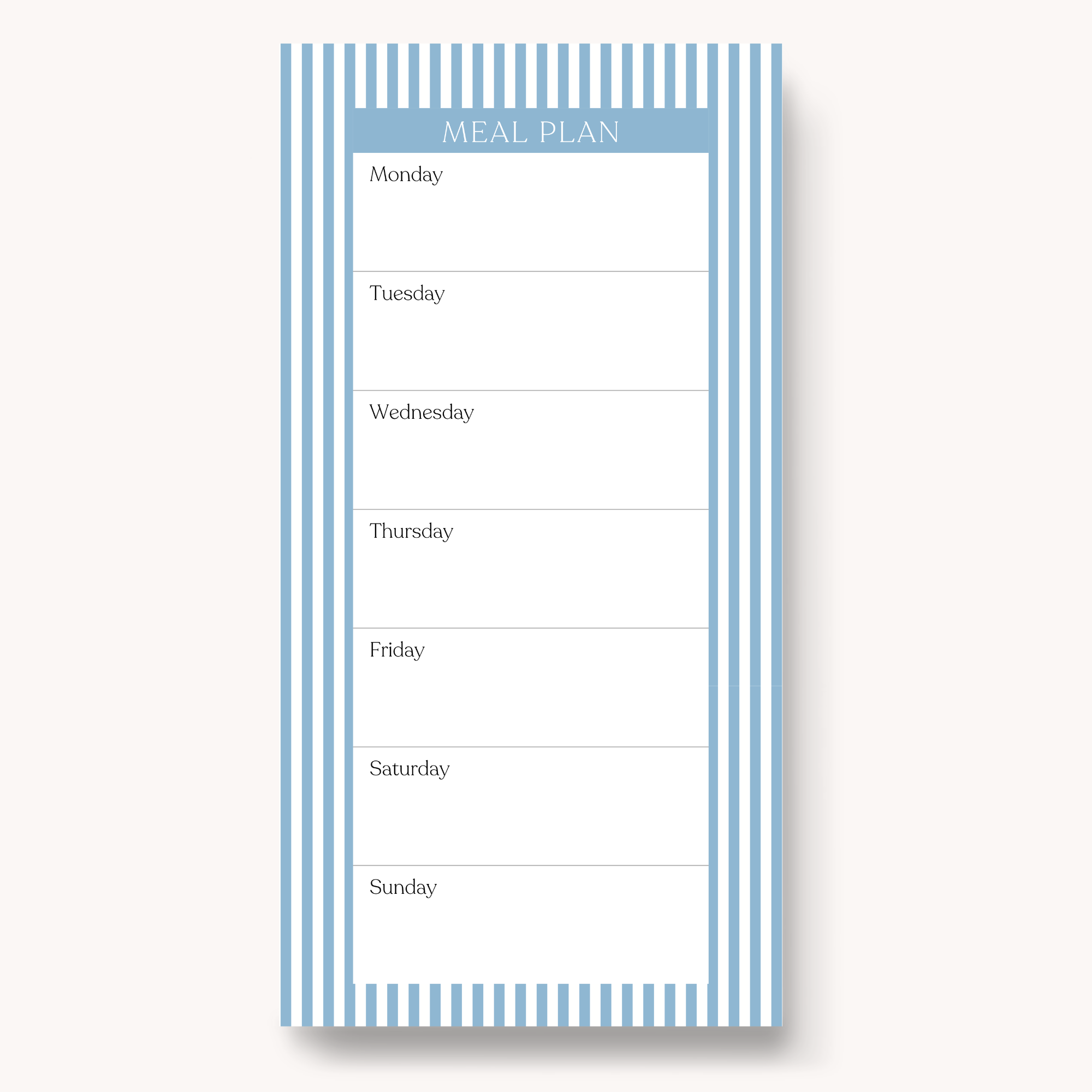 Floral Magnetic Meal Plan Notepad