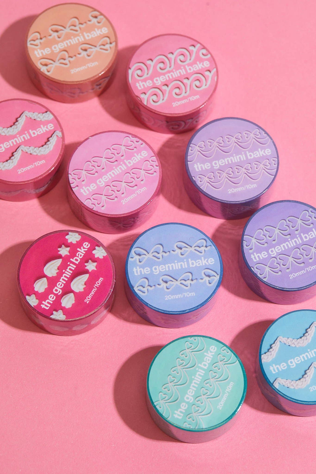 Frosting Washi Tape 40mm - Shell Border & Large Heart Bows