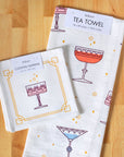 Festive Glassware Cocktail Napkin Set