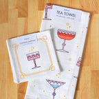 Festive Glassware Tea Towel