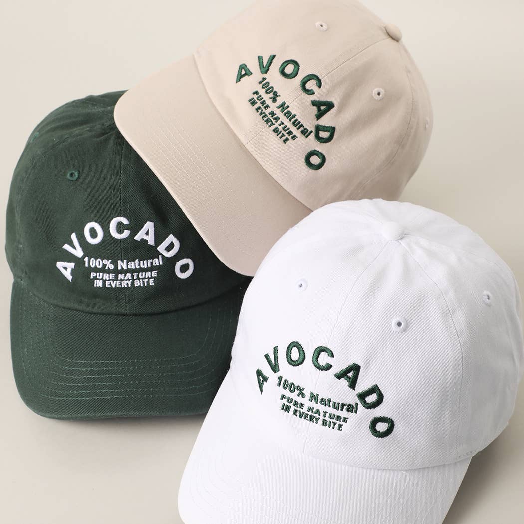 AVOCADO Embroidered Cotton Baseball Cap