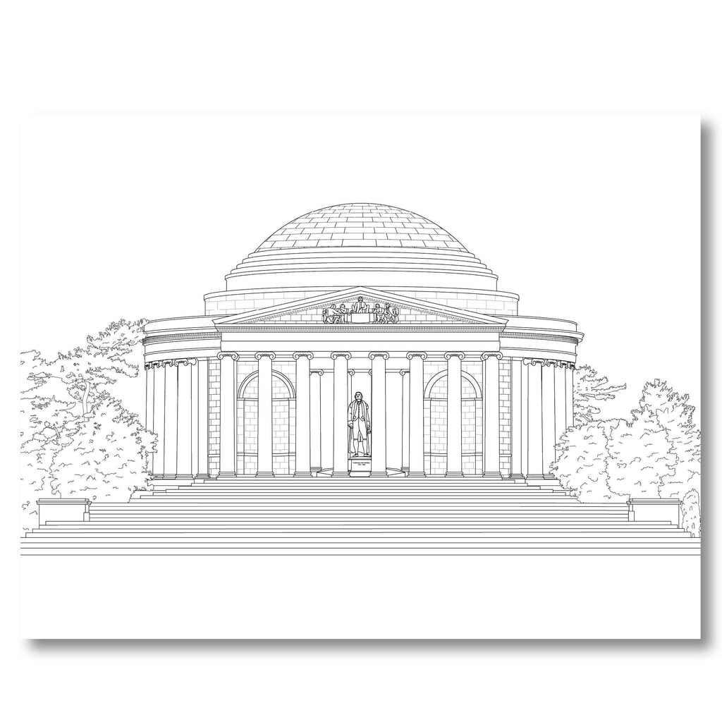Color Washington DC coloring book