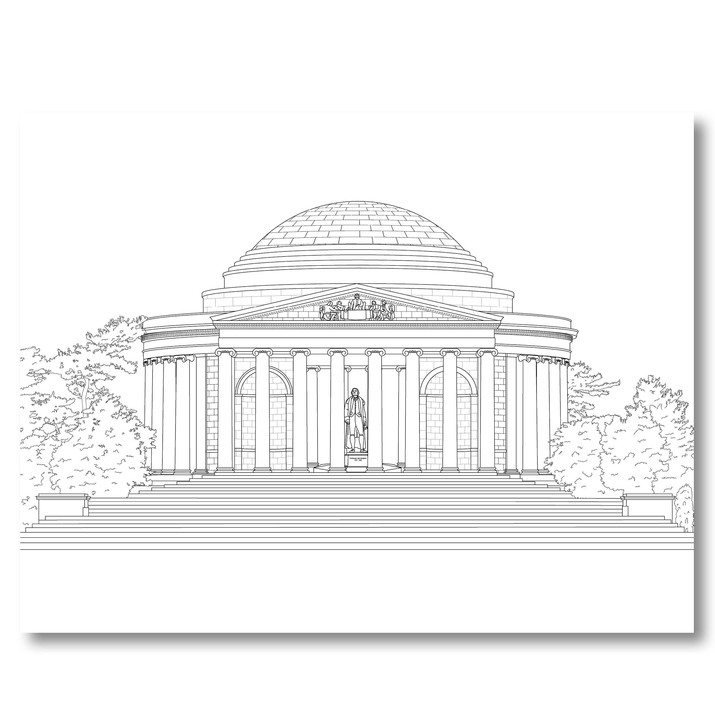 Color Washington DC coloring book