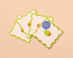Crudite Letterpress Vellum Coasters  - Olive (Set of 4)