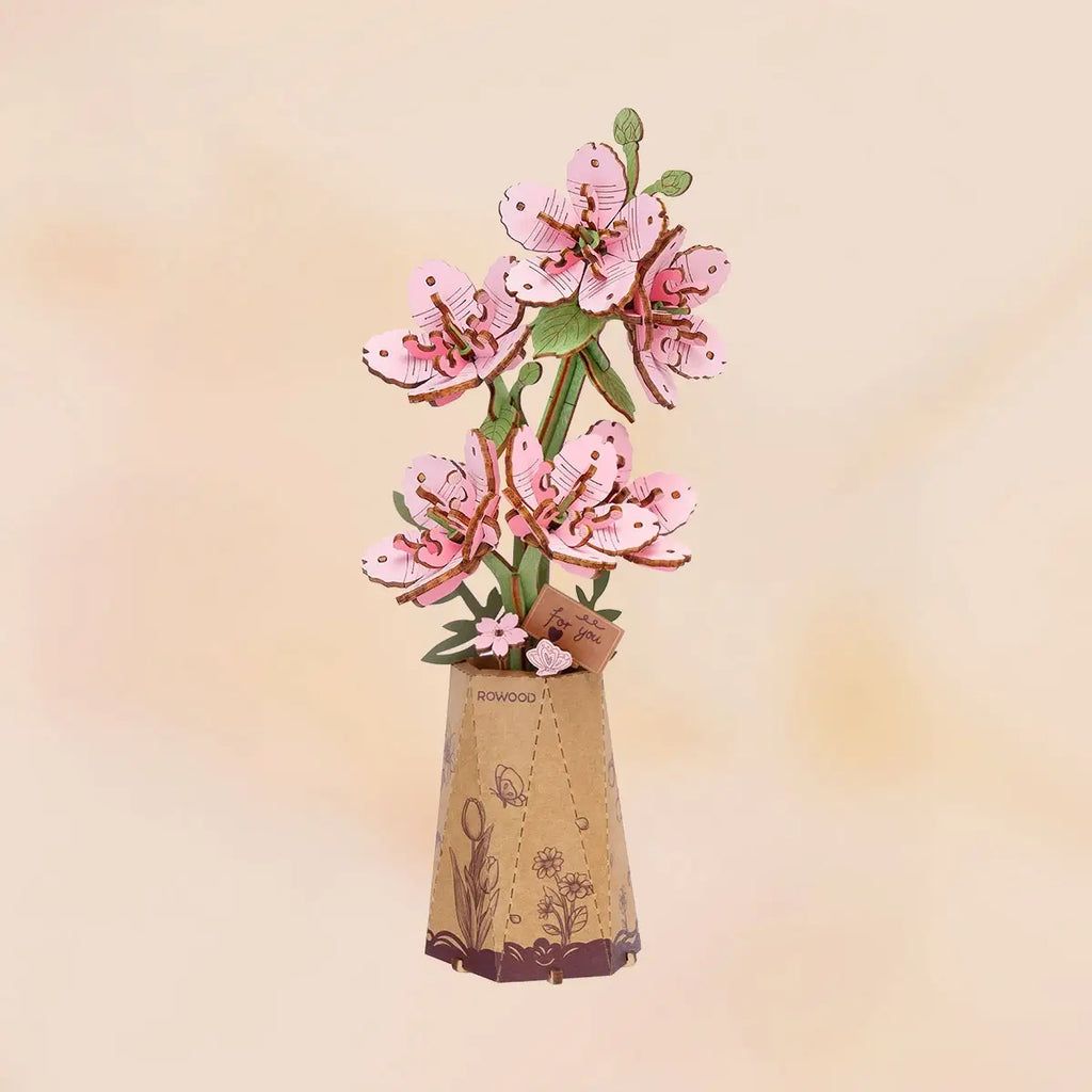 3D Wooden Flower Puzzle: Sakura