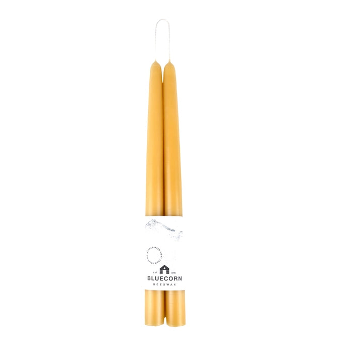 Hand-Dipped Beeswax Taper Candles - 1 Pair