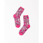 Disco Barbie Black Sheer Crew Socks