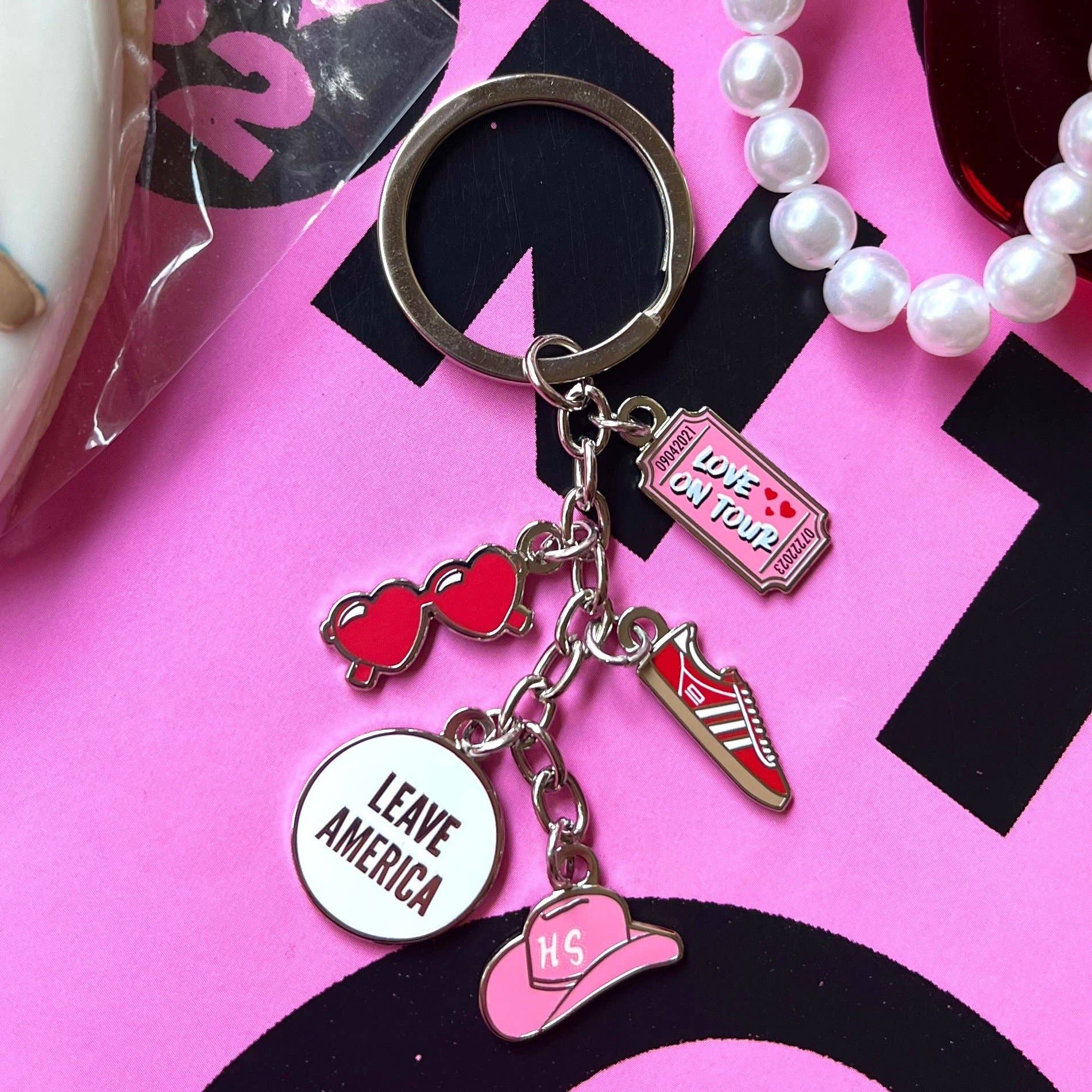 Harry’s “Love On Tour” Inspired Enamel Charm Keychains